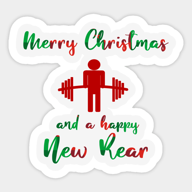 Merry Christmas Fitmas Gym Quote Sticker by Outdoor Strong 